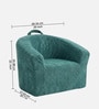 Gabriel Puffy Organic Kids Lounge Chair In Olive Green Colour