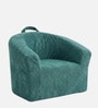 Gabriel Puffy Organic Kids Lounge Chair In Olive Green Colour