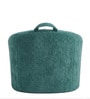 Gabriel Puffy Organic Kids Lounge Chair In Olive Green Colour