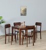 Gabriella Sheesham Wood 4 Seater Dining Set In Provincial Teak Finish