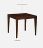 Gabriella Sheesham Wood 4 Seater Dining Set In Provincial Teak Finish