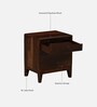 Gabriella Sheesham Wood Bedside Table In Provincial Teak Finish With Drawer