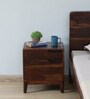 Gabriella Sheesham Wood Bedside Table In Provincial Teak Finish With Drawer