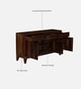 Gabriella Sheesham Wood Sideboard In Provincial Teak Finish With Drawers