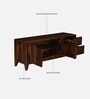 Gabriella Sheesham Wood TV Unit In Provincial Teak Finish With Drawers