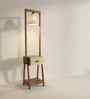 Gabrielle Wooden Shelf Floor Lamp with Jute Shade & Brown Base
