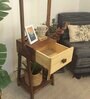 Gabrielle Wooden Shelf Floor Lamp with Jute Shade & Brown Base