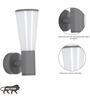 Gada Integrated LED Metal Outdoor Wall Light (Black & White)