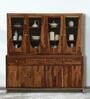 Gafieira Sheesham Wood Crockery Unit in Scratch Resistant Rustic Teak Finish