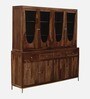 Gafieira Sheesham Wood Crockery Unit in Scratch Resistant Rustic Teak Finish