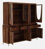Gafieira Sheesham Wood Crockery Unit in Scratch Resistant Rustic Teak Finish