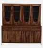 Gafieira Sheesham Wood Crockery Unit in Scratch Resistant Rustic Teak Finish