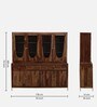 Gafieira Sheesham Wood Crockery Unit in Scratch Resistant Rustic Teak Finish