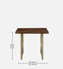 Gafieira Sheesham Wood 2 Seater Dining Set In Scratch Resistant Rustic Teak Finish