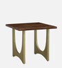 Gafieira Sheesham Wood 2 Seater Dining Set In Scratch Resistant Rustic Teak Finish