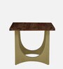 Gafieira Sheesham Wood 2 Seater Dining Set In Scratch Resistant Rustic Teak Finish