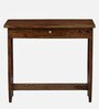 Gafieira Sheesham Wood Study Table in Scratch Resistant Rustic Teak Finish