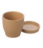 Beige Cermaic Glazed Table Top Planter