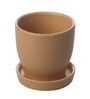 Beige Cermaic Glazed Table Top Planter