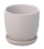 White Cermaic Glazed Table Top Planter