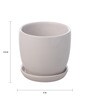 White Cermaic Glazed Table Top Planter