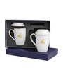 Gaj Gold rim 2 Mugs & 2 Coaster Set of 4