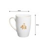 Gaj Gold rim 2 Mugs & 2 Coaster Set of 4