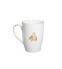 Gaj Gold rim 2 Mugs & 2 Square bowl (curved shape) Set of 4