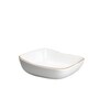 Gaj Gold rim 2 Mugs & 2 Square bowl (curved shape) Set of 4
