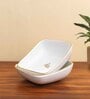 Gaj Gold rim 2 Mugs & 2 Square bowl (curved shape) Set of 4