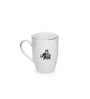 Gaj Platinum rim 2 Mugs & 2 Square bowl (curved shape) Set of 4