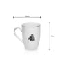 Gaj Platinum rim 2 Mugs & 2 Square bowl (curved shape) Set of 4