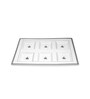 Gaj Platinum rim Six grid platter Single pc