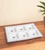 Gaj Platinum rim Six grid platter Single pc