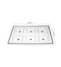 Gaj Platinum rim Six grid platter Single pc