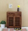 Gala Solid Wood Shoe Cabinet in Rustic Teak Finish