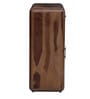 Gala Solid Wood Shoe Cabinet in Rustic Teak Finish