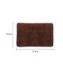 Brown Solid Cotton 20x13 Inches AntiSkid Bath Mat