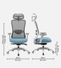 Galaxy Ergonomic Office Chair In Powder Blue Color