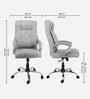 Galaxy Leatherette HB Executive Chair In Grey Colour