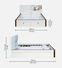 Galaxy Premier King Size Bed in White Finish with Hydraulic Storage