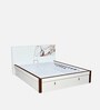 Galaxy Premier King Size Bed in White Finish with Hydraulic Storage