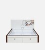 Galaxy Premier King Size Bed in White Finish with Hydraulic Storage