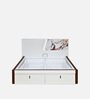 Galaxy Premier King Size Bed in White Finish with Hydraulic Storage