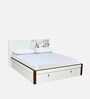 Galaxy Premier King Size Bed in White Finish with Hydraulic Storage