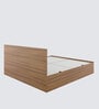 Galaxy Queen Size Bed In Exotic Teak & Frosty White Finish With Box Storage