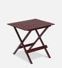 Gale Solid Wood Outdoor Coffee Table in Brown Finish