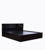 Galene King Size Bed in Wenge Finish with Headboard & Box Storage with 1 BedSide Table