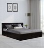 Galene King Size Bed in Wenge Finish with Headboard & Box Storage with 1 BedSide Table