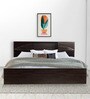 Galene King Size Bed in Wenge Finish with Headboard & Box Storage with 1 BedSide Table